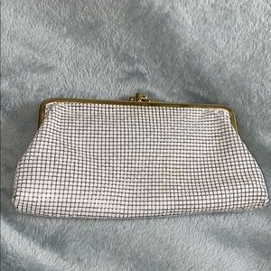 Whiting and Davis White Mesh Clutch